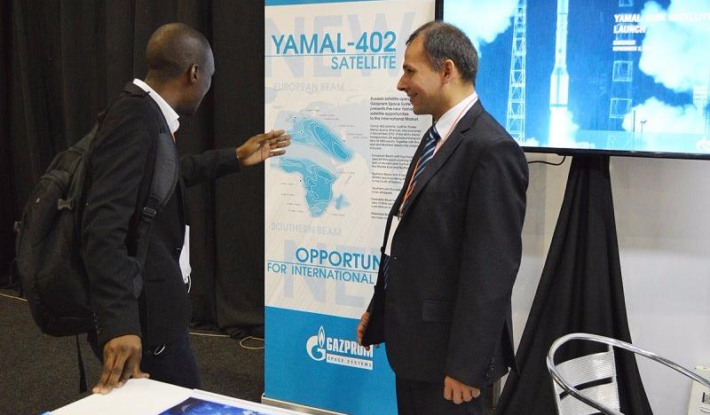 Gazprom Space Systems Team at Connected Africa Exhibition