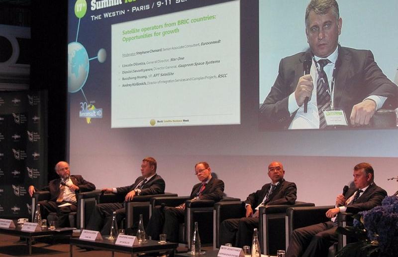 Dmitry Sevastiyanov spoke on the international forum World Satellite Business Week in Paris