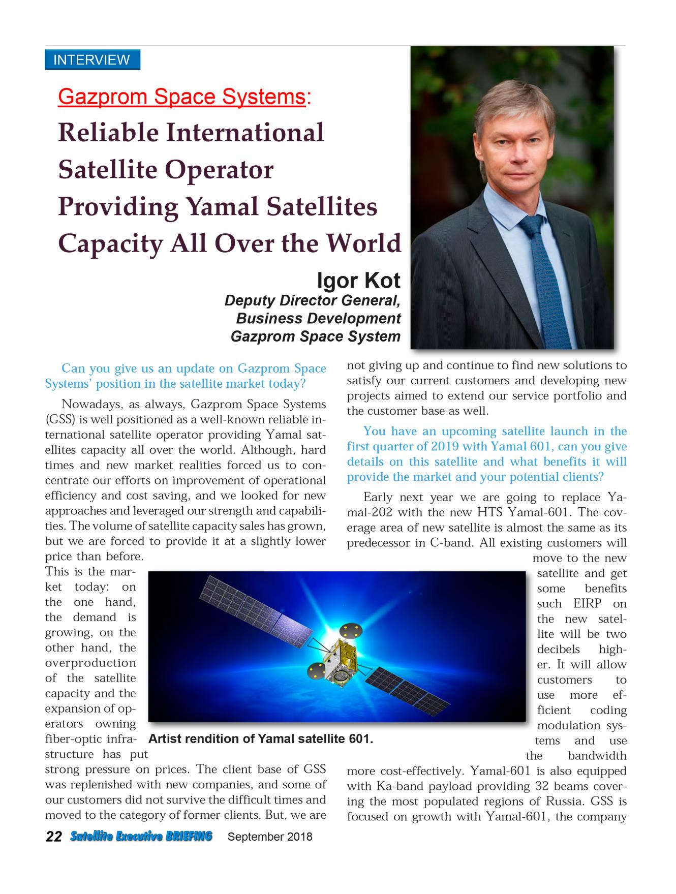 Reliable International Satellite Operator Providing Yamal Satellites Capacity All Over the World